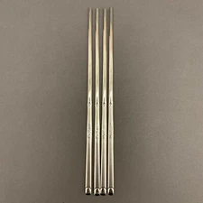 Stainless Steel Metal Silver-tone Chopsticks 8" Floral Rose Lot of 4