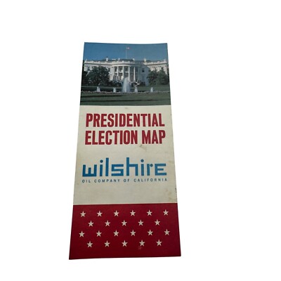 Vintage 1960 Wilshire Oil Co. Presidential Election Map & Voting History Pamphle