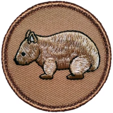 Wombat Patrol Patch  - 2" Round Embroidered Patch