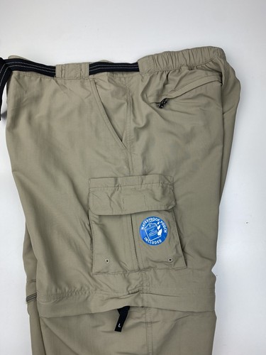 Magellan Sportswear Mens Back Country Pants Nylon Convertible Cargo Khaki Large - Picture 6 of 10