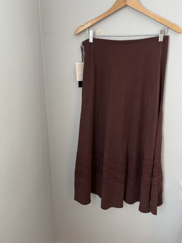jones new york collection Maxi skirt Size 8 Eggplant Color Flared - Picture 2 of 11