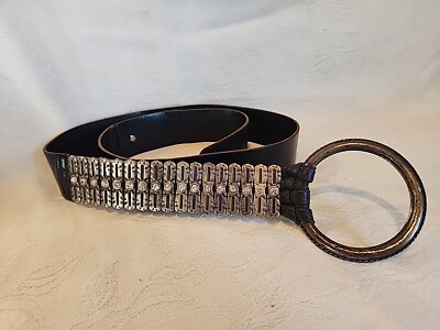 Antoniazzi Firenze Black made in Italy genuine Leather Belt 
