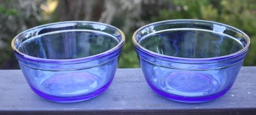 Vintage Anchor Ovenware Cobalt Blue 1 Quart Mixing Bowl