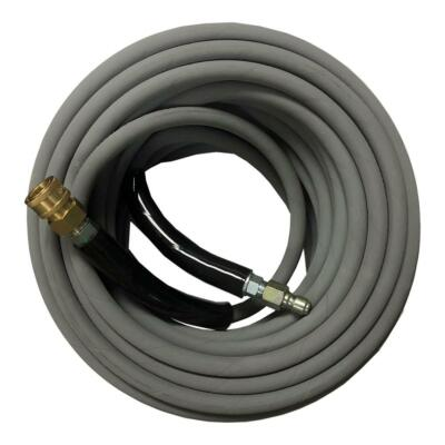 #ad 100#x27; Pressure Washer Hose Gray Non Marking 4000psi 275 Degrees w Quick Connects $139.99