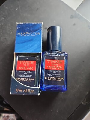 2 x  Max Factor Twice The Wear 125 Doubles your Nail Color Wear , Discontinued