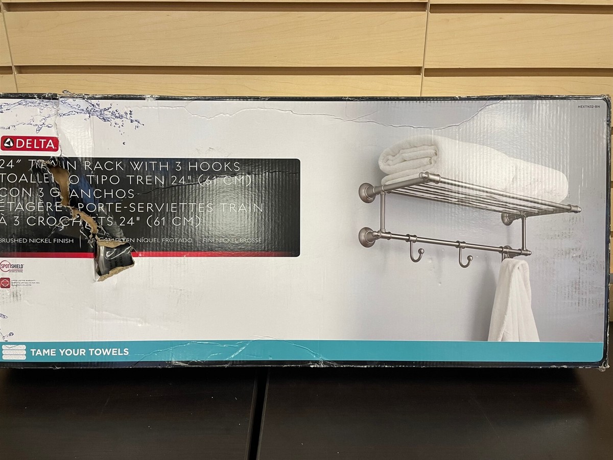Satin Nickel Train Rack Better Homes & Gardens Safford 24" Towel Rack