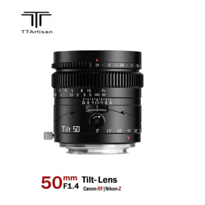 TTArtisan Tilt 50mm F1.4 Objektiv Vollformat Manueller Fokus für Canon Nikon