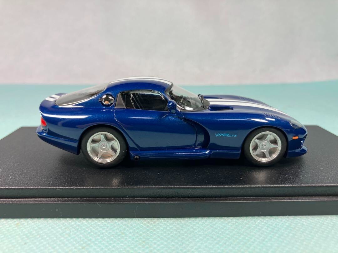 コジマ　ヴェローチェ・コレクション　ダッジ　ヴァイパー　ＧＴＳ　ブルー・ホワイト Kojima Veloce Collection Dodge Viper GTS Blue/White Mini car