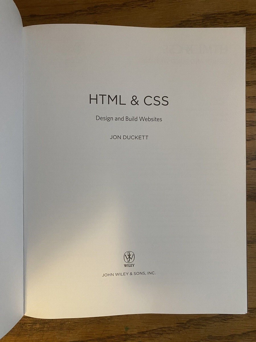 Html And Css Book Jon Duckett HTML And CSS: Design And Build Websites ...