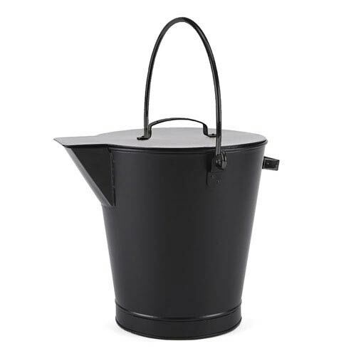 Minuteman International All Black Fireplace Ash Bucket For Sale