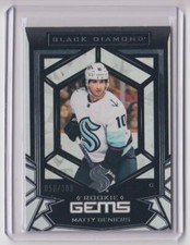 2022-23 Upper Deck Black Diamond Rookie Gems Matty Beniers RC 058/399 Seattle