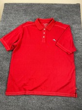 Tommy Bahama Mens Polo Shirt Island Zone Supima Red Size XL/TG