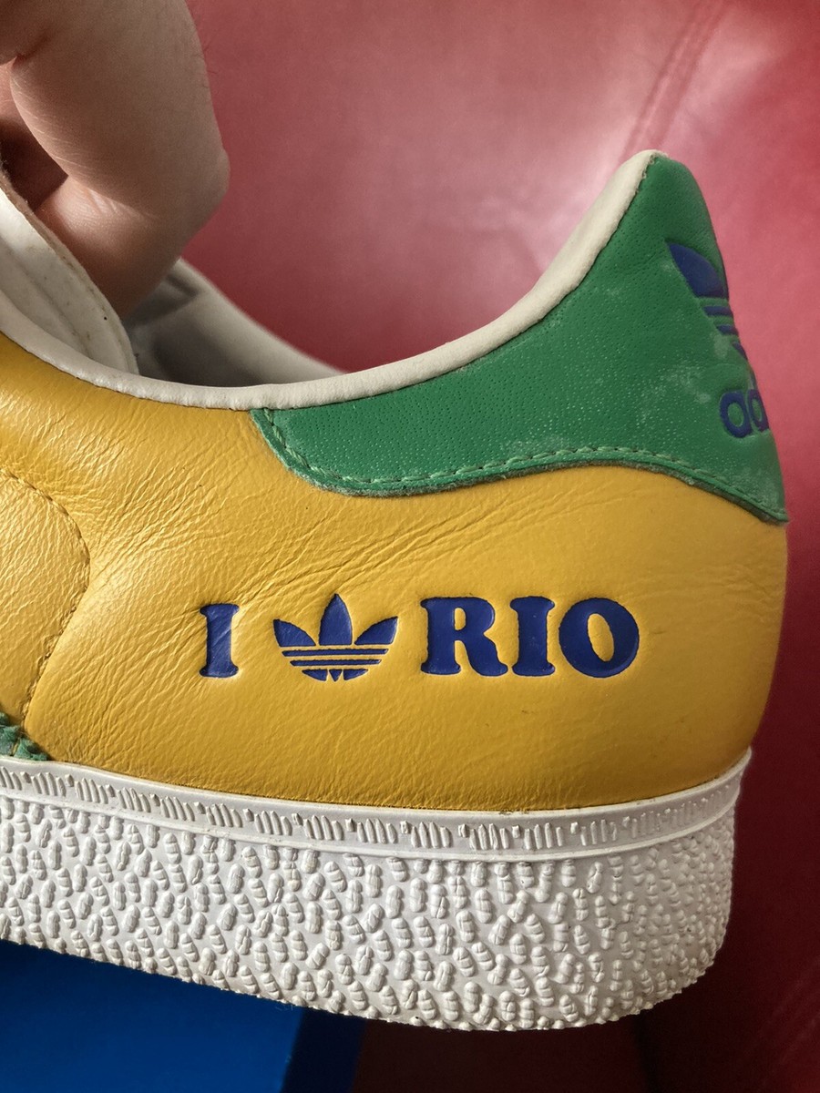 Originals Gazelle Adidas Gazelle Rio Adidas Trainers Size **RARE** Adidas  Rio De Janeiro!! In Leather