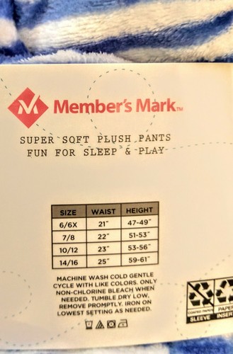 members mark 2pk girls favorite plush pj pants size 6/6x, supersoft sleep/play - Picture 9 of 24