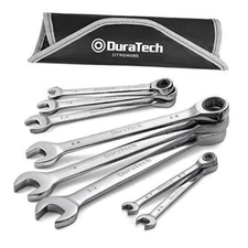  Ratcheting Wrench Set, Combination Wrench Set, 8-piece, 5/16" to SAE Regular