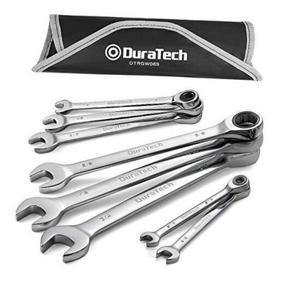  Ratcheting Wrench Set, Combination Wrench Set, 8-piece, 5/16'' to SAE Regular