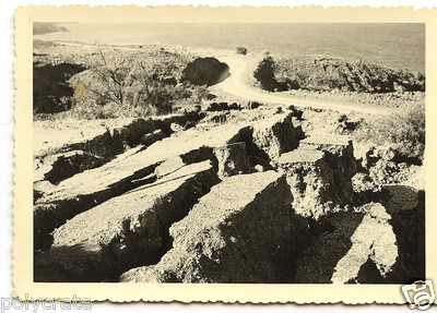 Algeria Road Tenes Earthquake - Antique Photo Snapshot year 1954