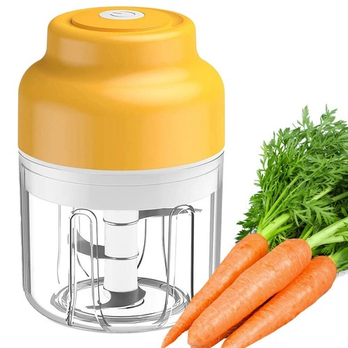 Mini Tritatutto Elettrico Tritacarne Trita Verdure Carne Senza Fili Ricaricabile - Foto 2 di 13