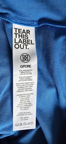 G/Fore Luxe Racer Blue Floral Golf Men's Crewneck Mid Layer Sweatshirt UK size M - Picture 8 of 9