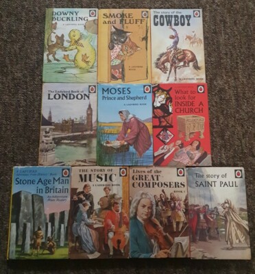 10 Vintage Ladybird Books JOB LOT Various Series Good Condition some marks B5