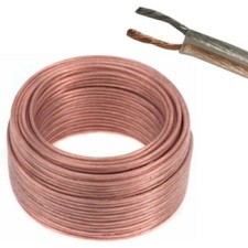 X Câble Hifi Audio 10M Cuivre Enceintes Haut-Parleurs Diffuseurs Transparent Sus