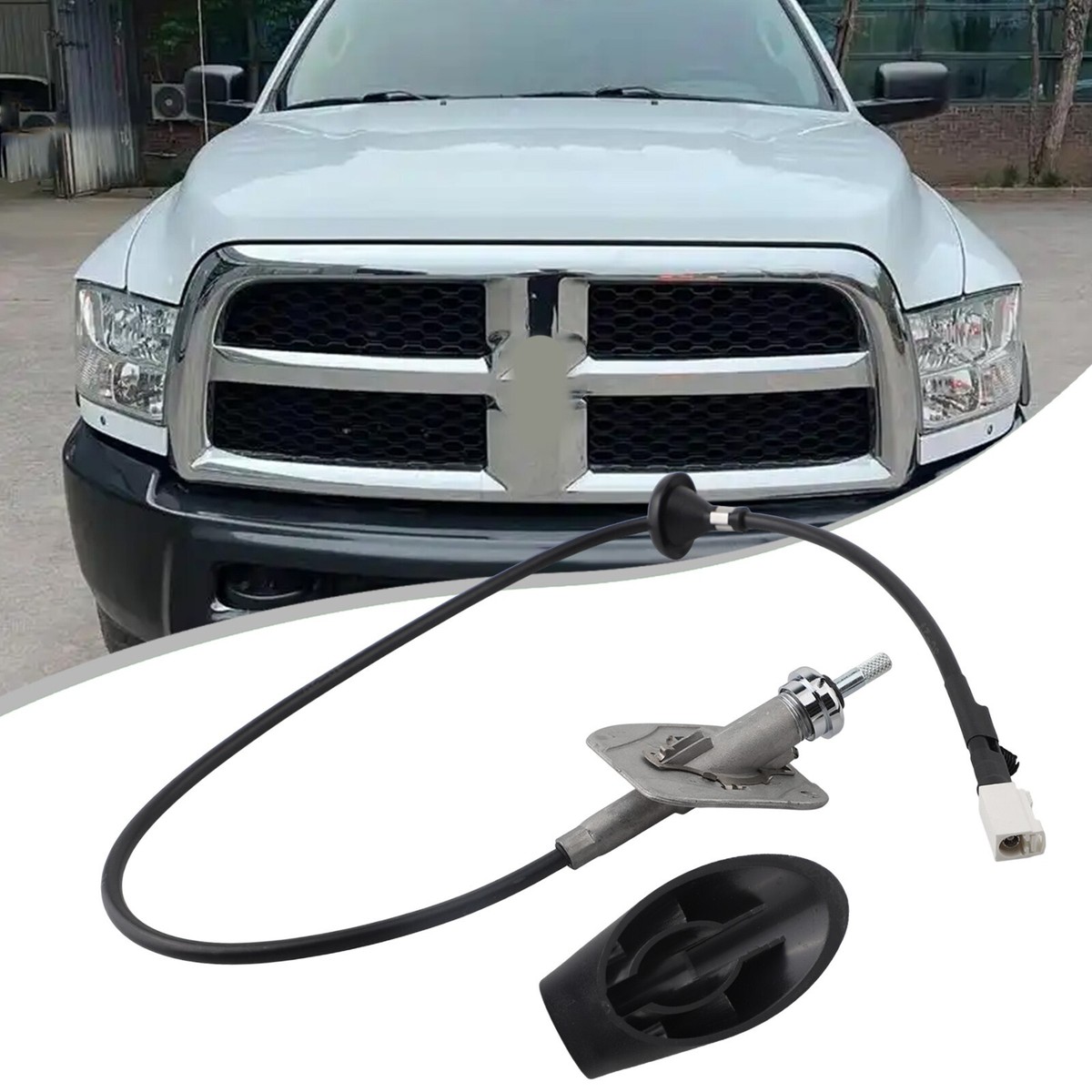 4.25 inch Black Antenna Mast Power for DODGE RAM & RAM 1500 2500 3500