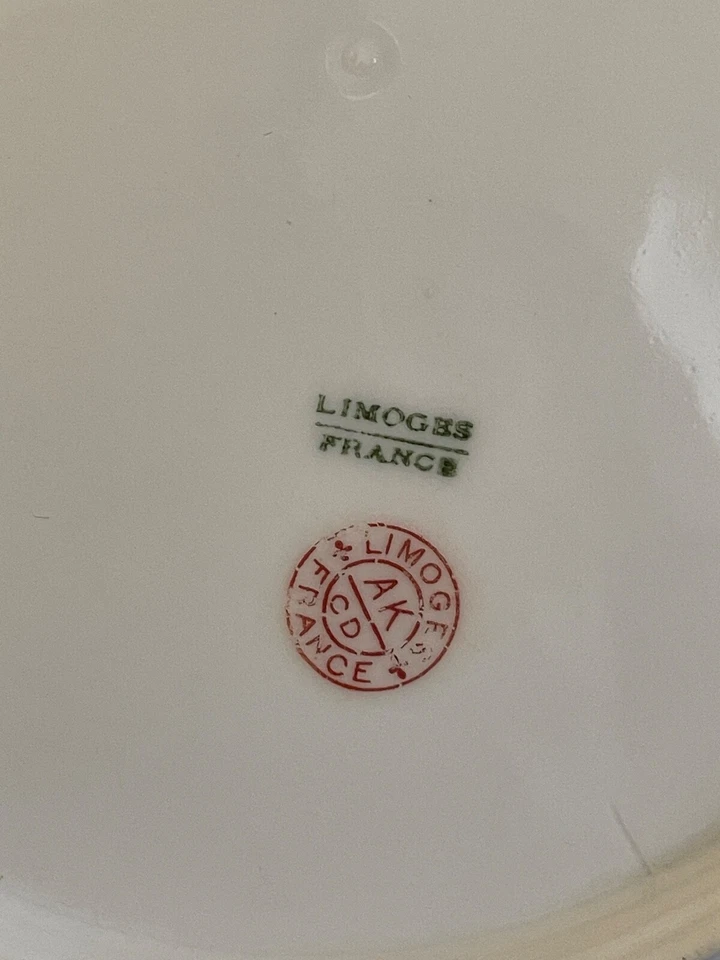 Antique Limoges France A. Klingenberg & Charles Dwenger Gold Relief Decor Plate - Image 3 of 4