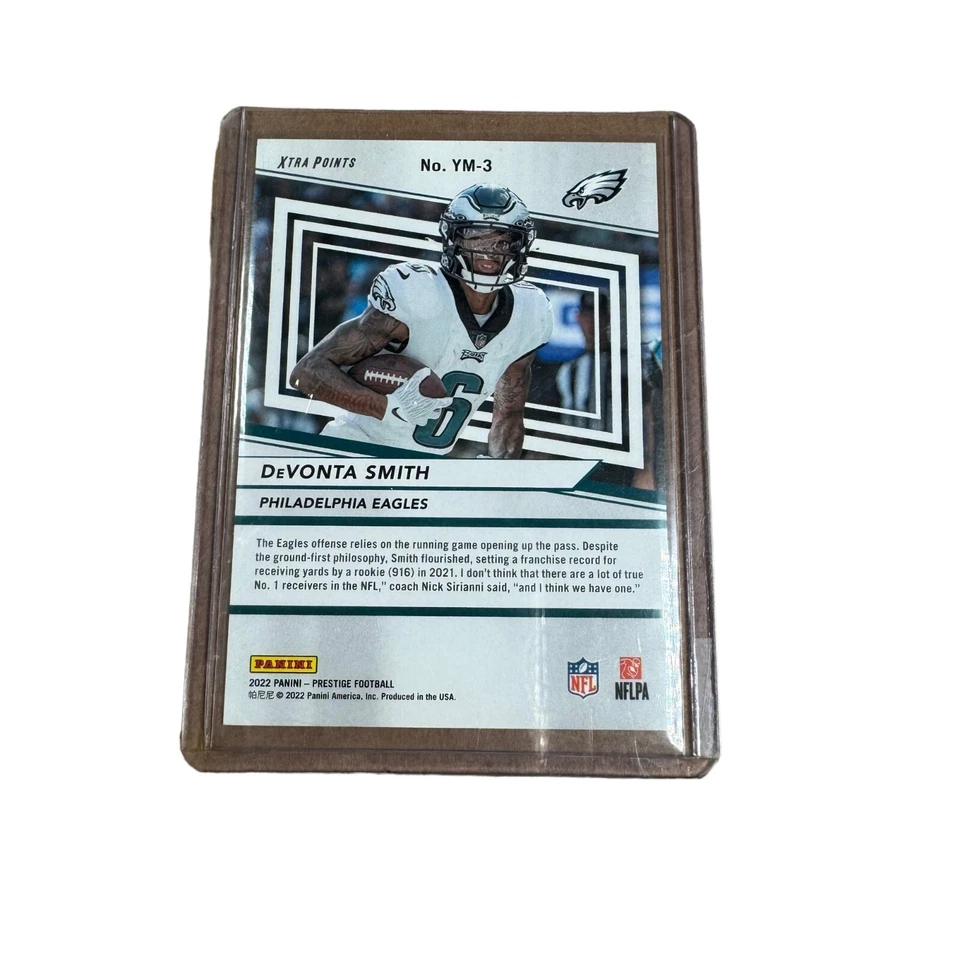 2022 Panini Prestige Devonta Smith Youth Movement Xtra Points #YM-3 /449 Eagles - Image 4 of 4