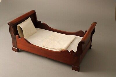 Buy Antique French Empire Mahogany Sleigh Bed For Dolls