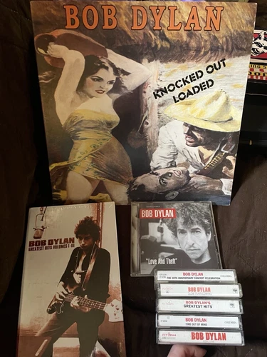 Bob Dylan Music Collection Lot: Vinyl CDs Cassettes