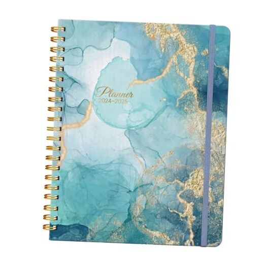 Planner 2024-2025 Academic Year 8.5” x 11”, Weekly & size:a Gray Marble-image