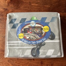 Mario Kart Twin Sheet Set Super Mario Bros Flat Sheet Fitted Sheet Pillow Case