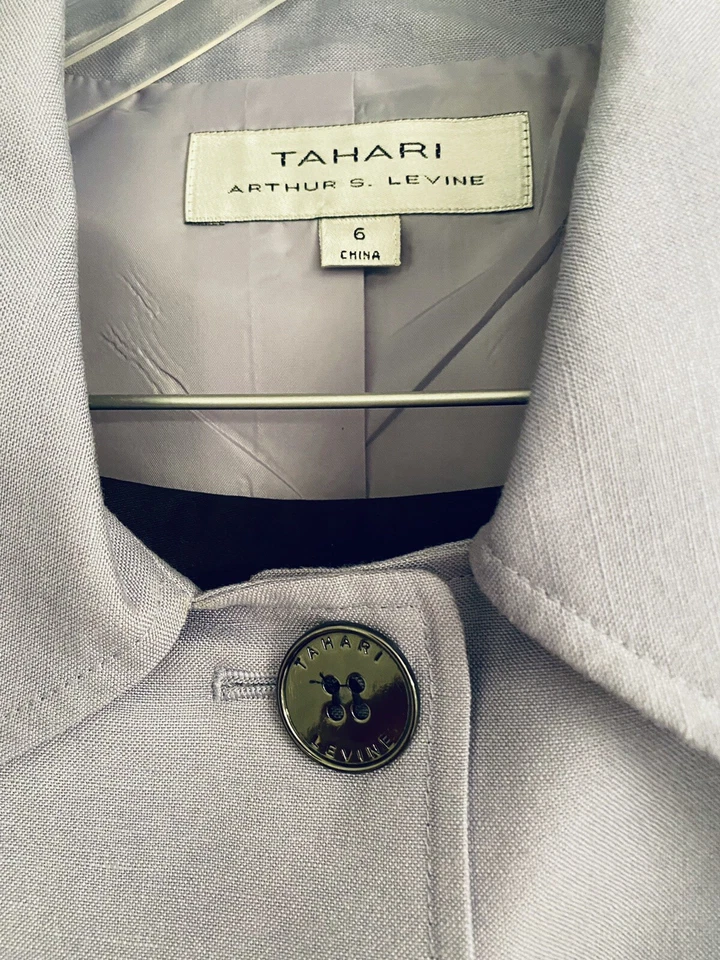 TRAJE PANTALÓN TAHARI ARTHUR S. LEVINE TALLA 6 Lavanda Púrpura Negro Foto 2 de 4