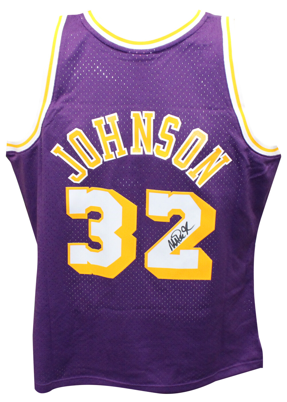 Magic Johnson Autographed Signed Swingman Los Angeles Lakers M&N Jersey Beckett 