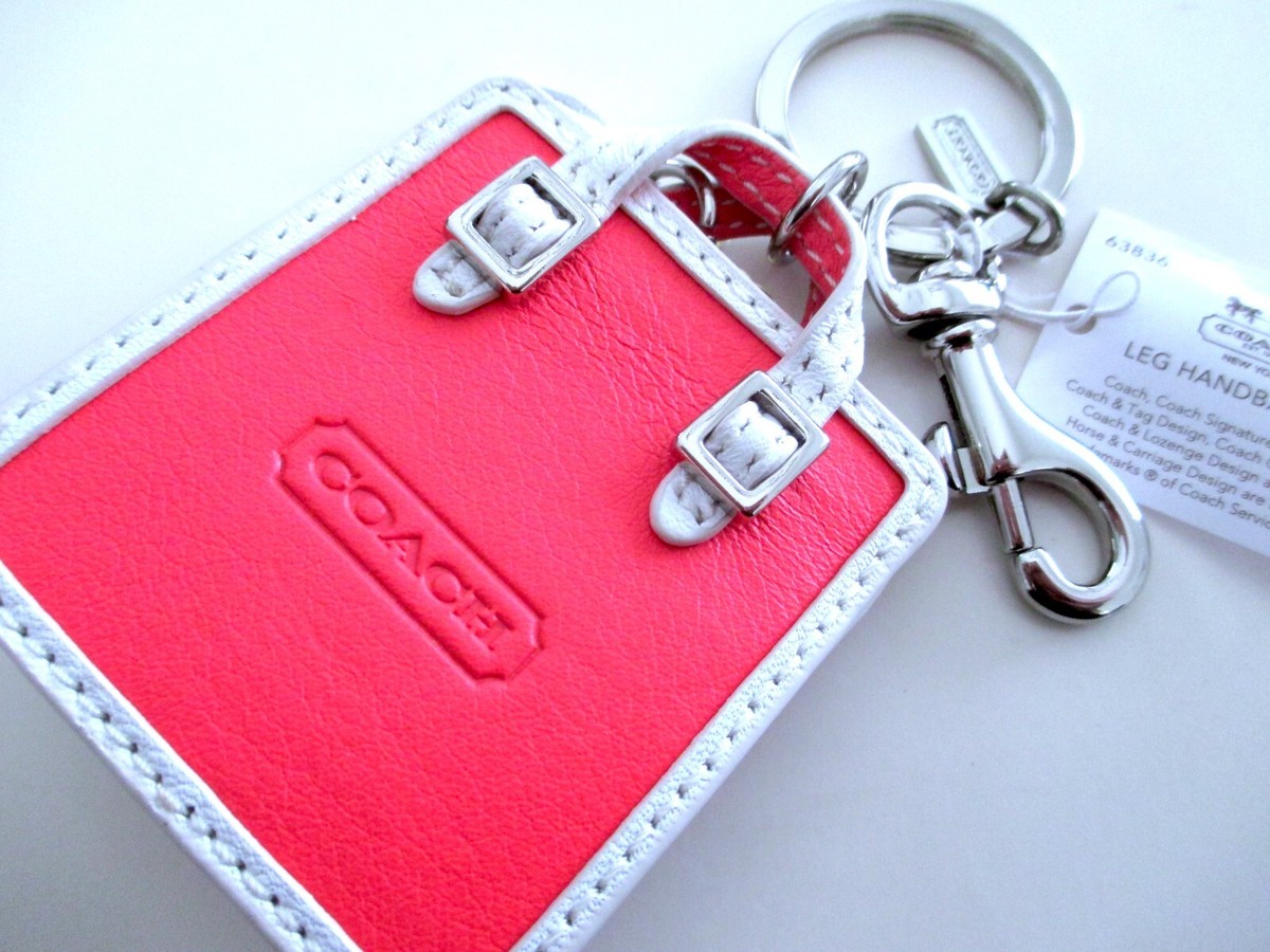 銀製品まとめ NWT Coach Leather Legacy Mini Turnlock Handbag Key Chain Fob
