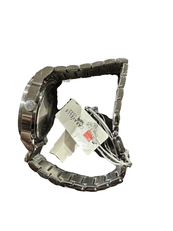 Reloj Caravelle By Bulova Tres Manos NY 43B142 Acero Inoxidable Hombre Esfera 46mm Foto 3 de 4