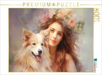 Calvendo Puzzle Power Animal Dog | 1000 Pieces, Finished Size 25.2 × 18.9 In (64