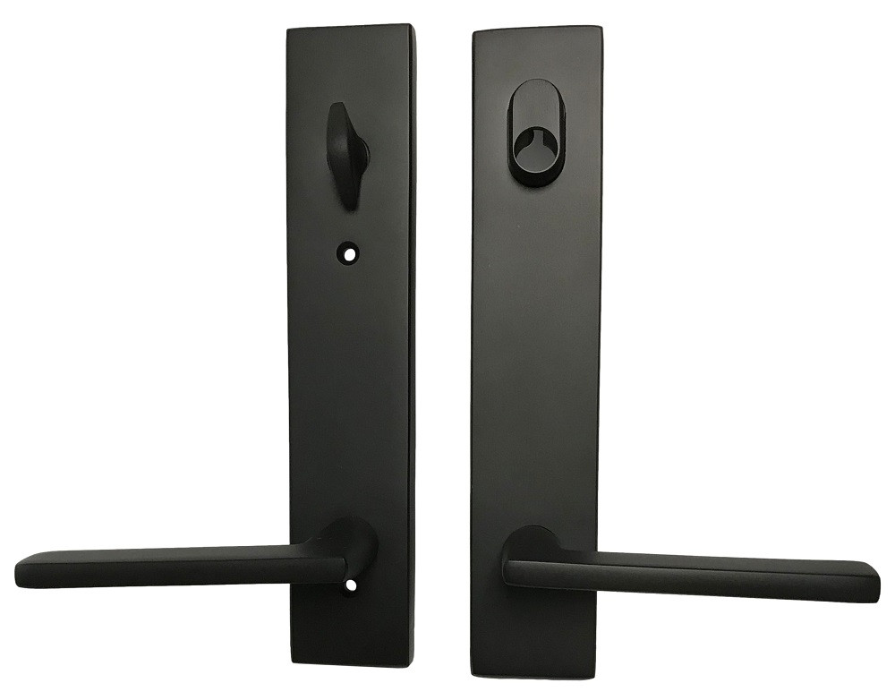 Emtek 17B1HLORHUS19 Multi Point C7 Helios Keyed Lever - Flat Black