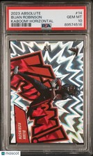 2023 Panini Absolute Kaboom! Horizontal Bijan Robinson RC Rookie #14 PSA 10