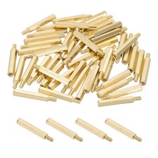50 Pcs Male to Female Thread Spacer Screws M3 x 25mm  6mm Brass Hex Standoff