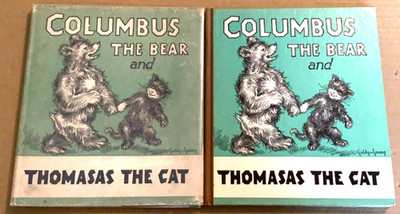 VG 1938 HC DJ First Edition Columbus Bear Thomasas Cat M Whitney E Goldy Young