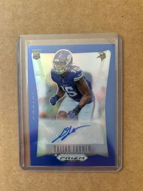 Dallas Turner 2024 Panini Prizm Deca Blue Prizm Rookie Auto /49 #S-DTU