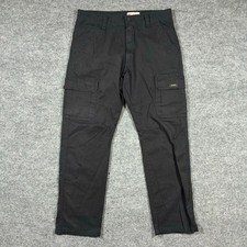 Wrangler Mens Cargo Pants Size 34x32 Black Relaxed Fit Utility Outdoor Mid Rise