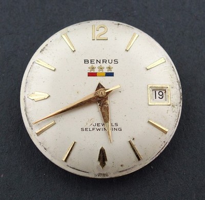 Benrus Automatic 39J Selfwinding FE2D6 Watch Movement for Parts Repairs #F292