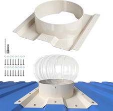 12 Inch Roof Whirlybird Turbine Vent Adapter, Shipping Container Corrugated Roof