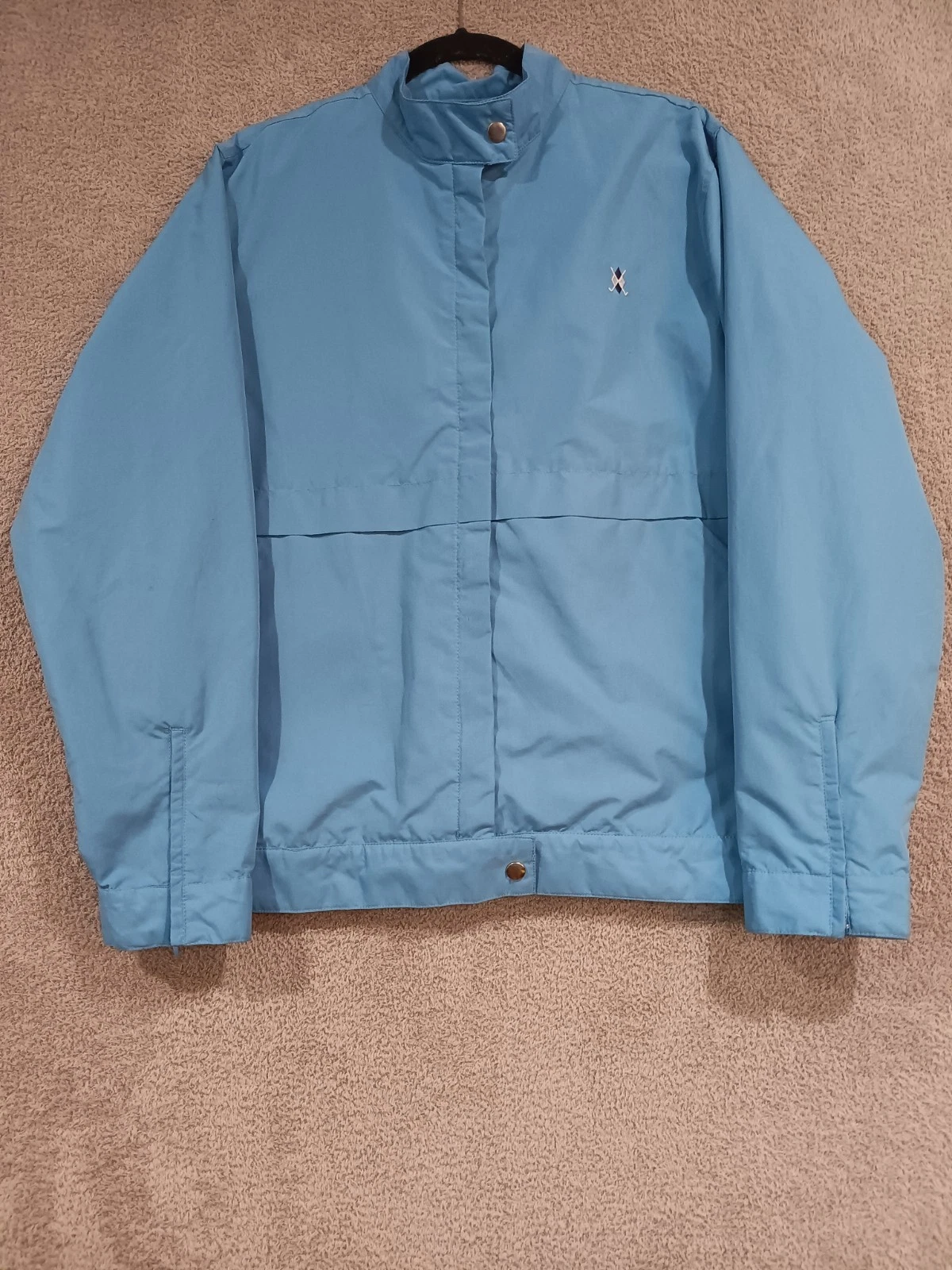 Charter Club Blue Bomber Jacket XL Men’s Vintage 90s Lightweight Windbreaker Sna