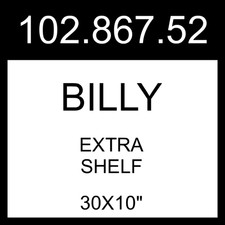 IKEA BILLY Extra Shelf Glass 30x10" 102.867.52