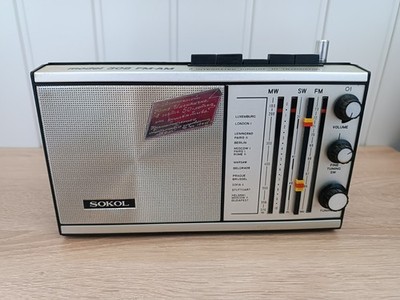 Vintage Portable Radio Sokol 308 Untested, For Parts or Repair