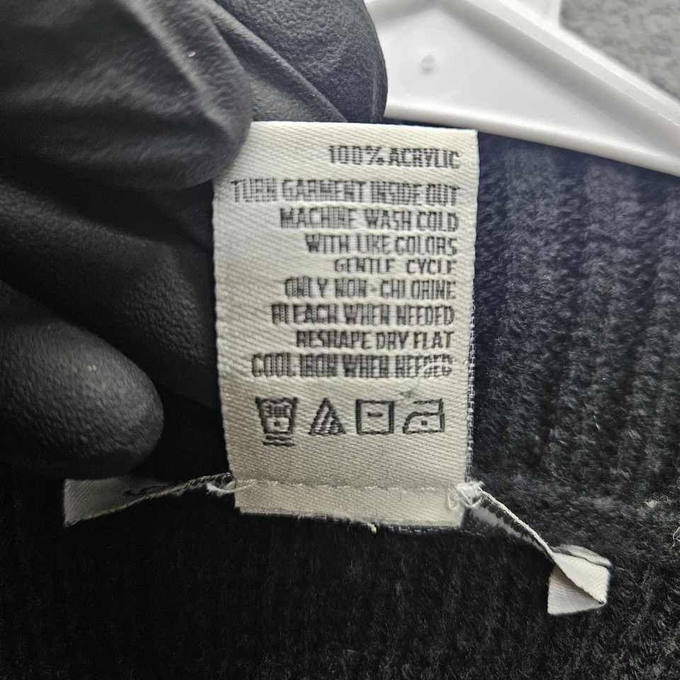 American Rag Women's Size Large Knit Cowl Neck, Back Lace-Up Sweater, Black - Image 4 of 4