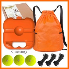 Tennis Trainer Rebounder Set- Portable Solo Practice System with 3 Rebound Ba...